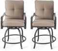 Kozyard Isabella Outdoor Swivel Bar Chairs, Counter Height Patio Bar Stools Set by Kozyard