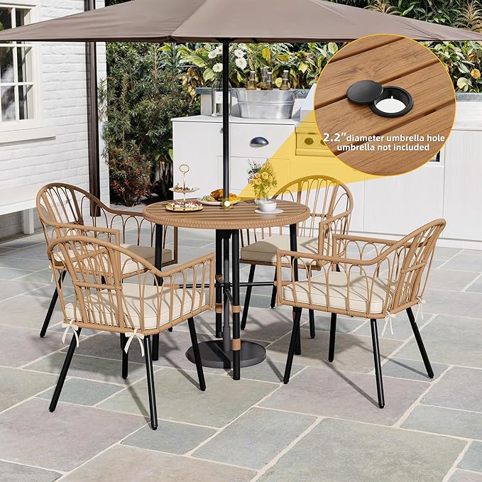 DWVO Outdoor Patio Dining Table Round - Image 2