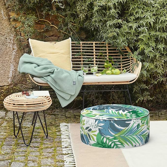LVTXIII Outdoor/Indoor Round Inflatable Ottoman, All Weather Patio Footstool - Image 6