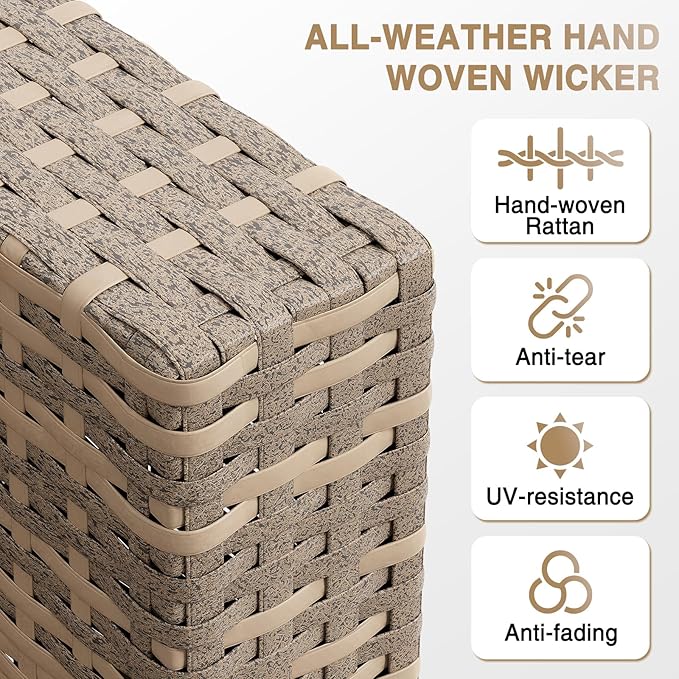 Aoxun Patio Furniture Sets, 10-Piece Outdoor Patio Furniture - Image 4