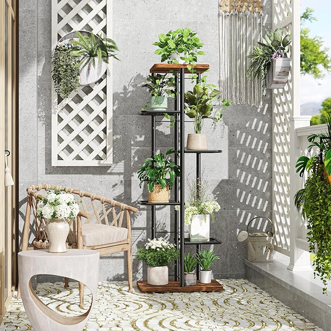 Simple Trending Plant Stand Indoor, Tall 6 Tier Metal Plant Shelf - Image 7