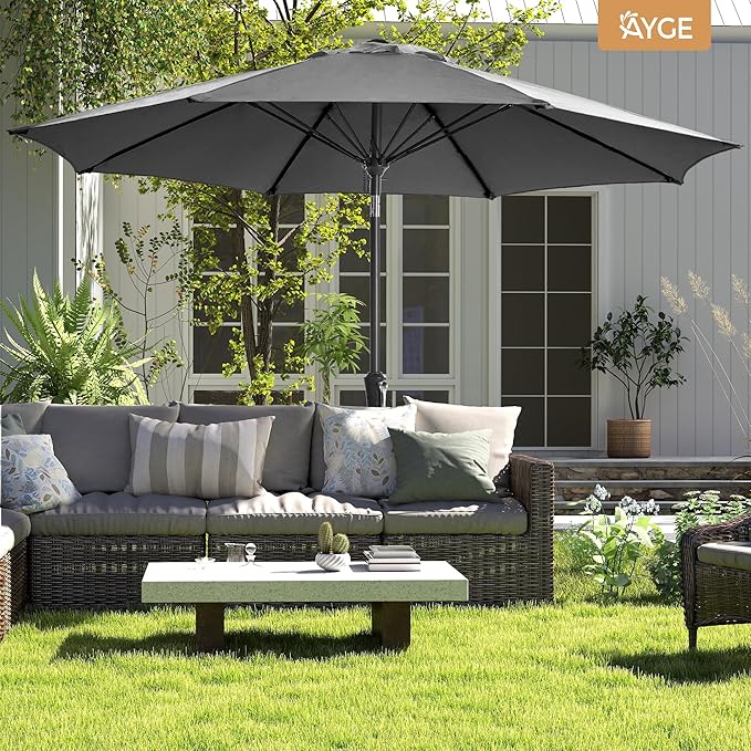 Ayge 9FT Large Outdoor Patio Umbrella Market Table Umbrella-UV Resistant - Image 6