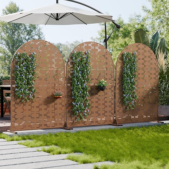 Casaphoria Metal Arched Privacy Screen Outdoor - Image 7