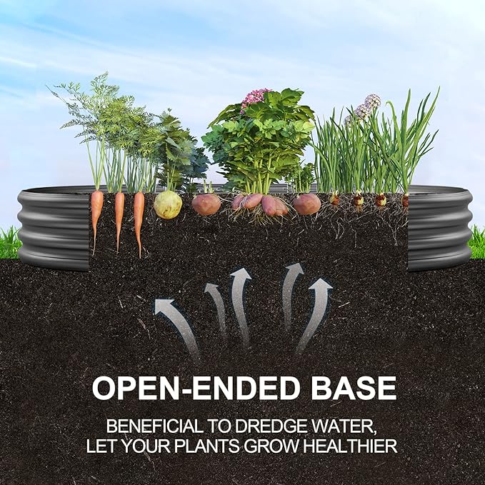 Land Guard Galvanized Raised Garden Bed Kit, Galvanized Planter Raised Garden - Image 4