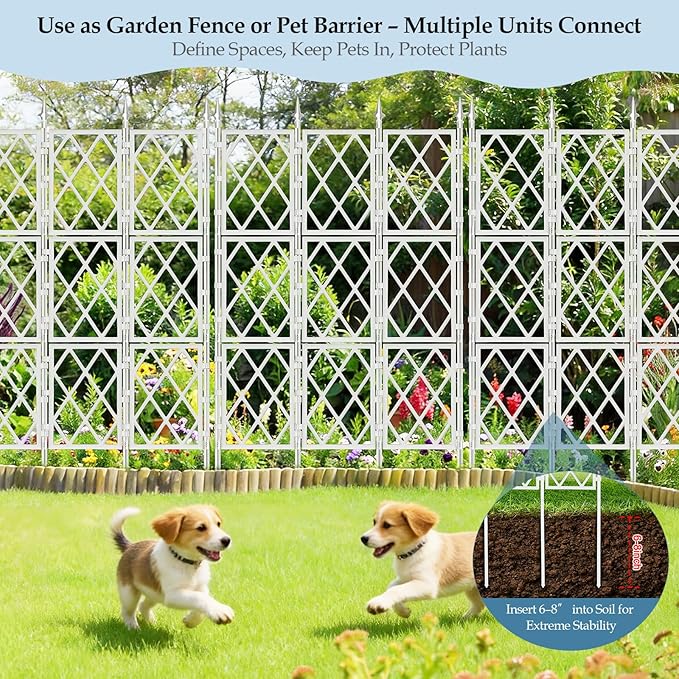 5.25FT Garden Trellis for Climbing Plants Outdoor, Metal Wall Trellis Climbing - Image 6