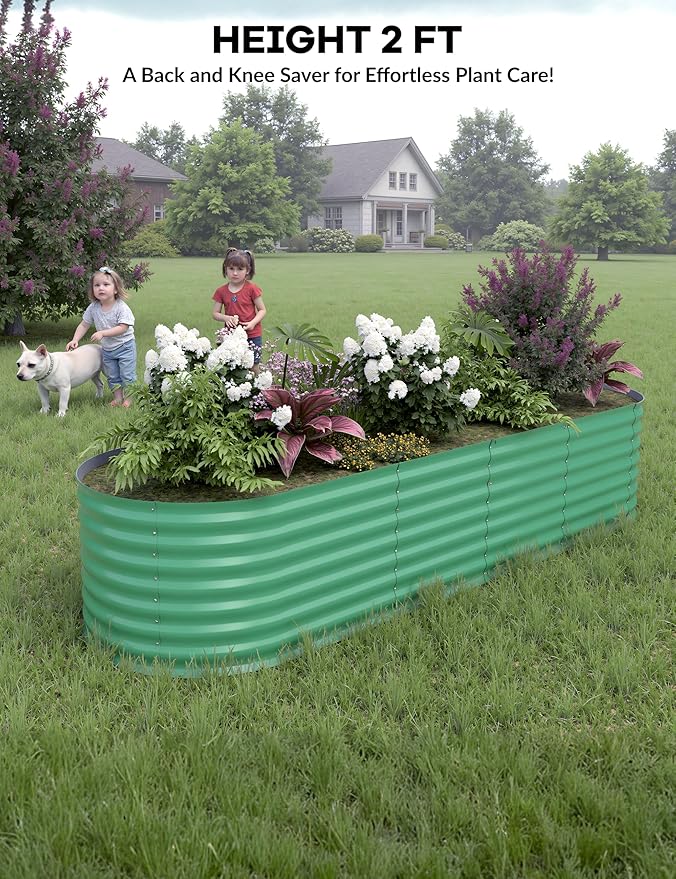 2 Pcs Raised Garden Beds Outdoor 8x2x2 ft - Image 5