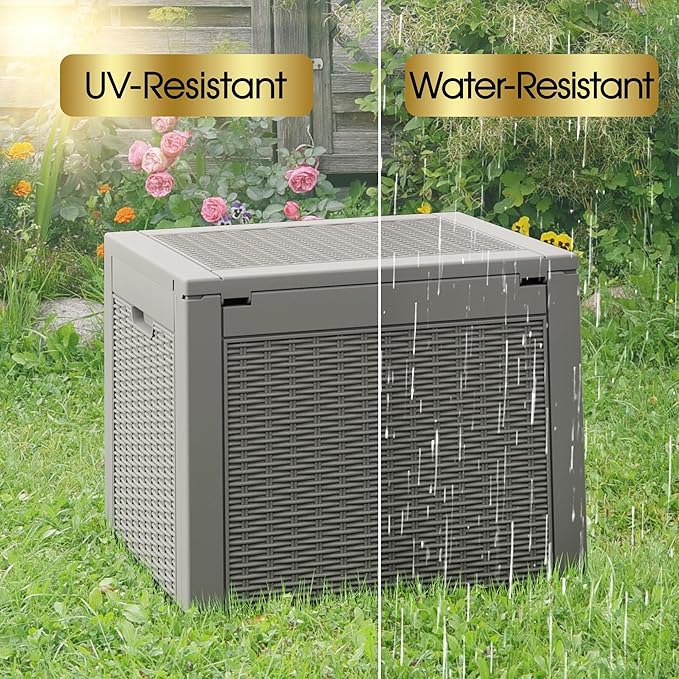 Outdoor Storage Box, Resin Deck Boxes Indoor and outdoor, Waterproof Storage - Image 3