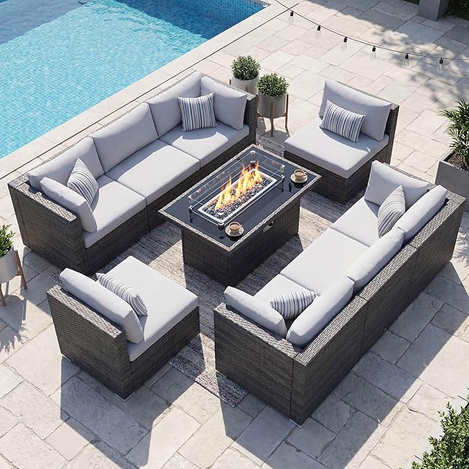 NICESOUL 9 Piece Outdoor Patio Furniture Set - Image 2