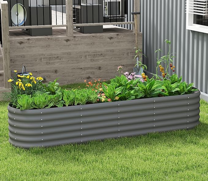 Galvanized Raised Garden Bed, Outdoor Planter Bed, Metal Planter Box - Image 8