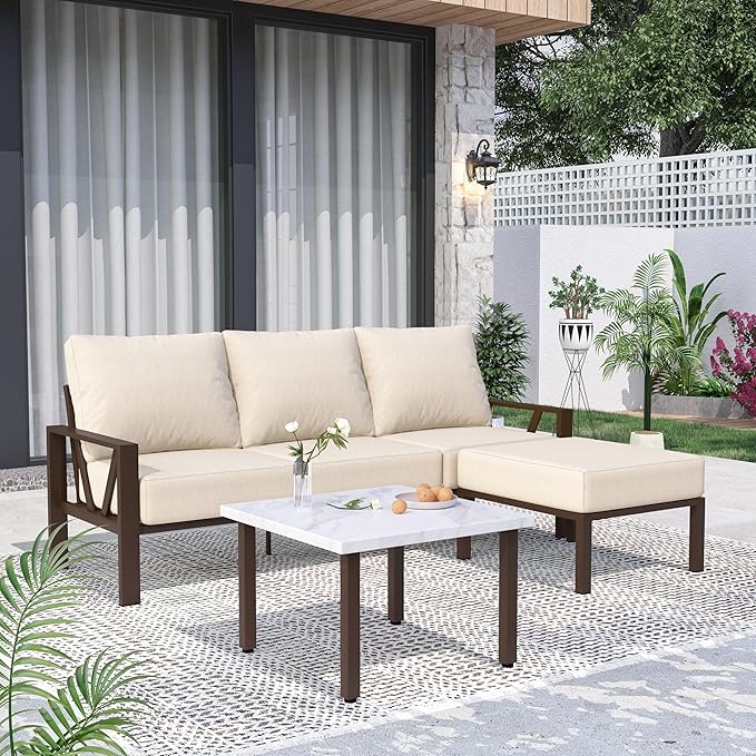Outdoor Furniture Set, Outdoor Patio Couch Sectional by COMLAXFIELD