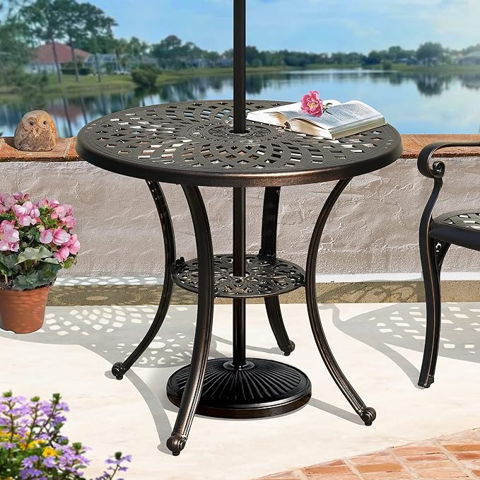 DWVO 30 Inches Round Patio Dining Table - Image 2