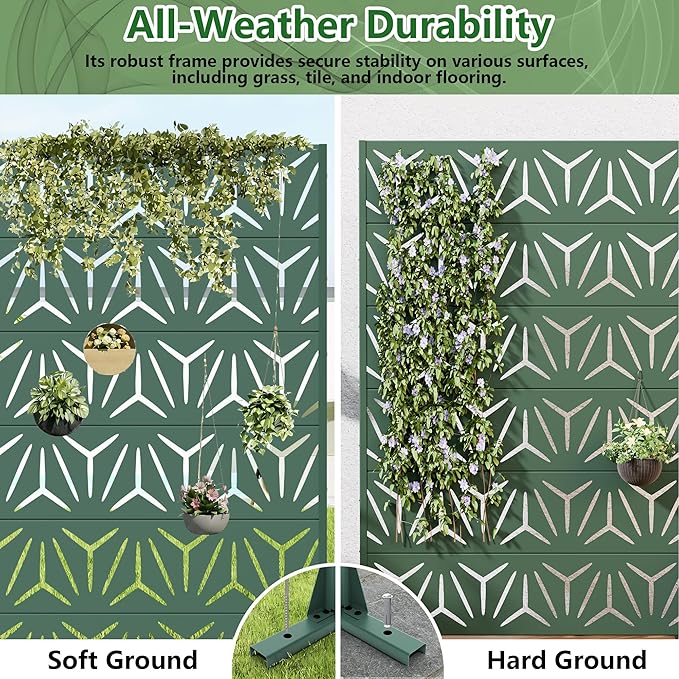 Casaphoria Metal Privacy Screen Outdoor, Drakgreen-Star - Image 6