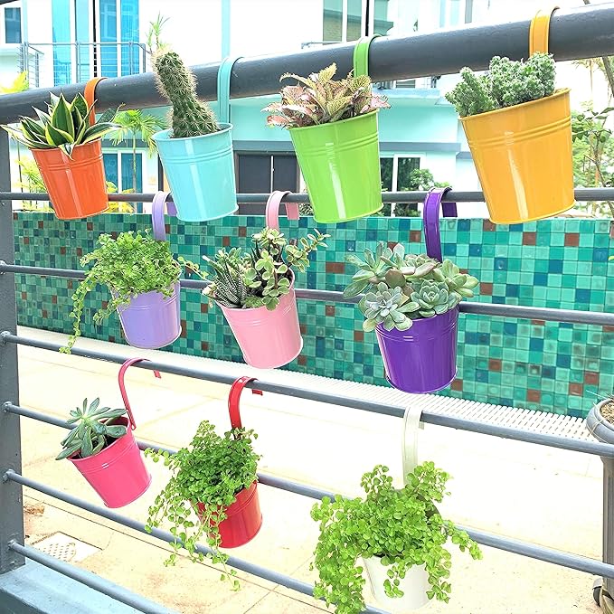 LaLaGreen Small Hanging Planters Outdoor - Image 4