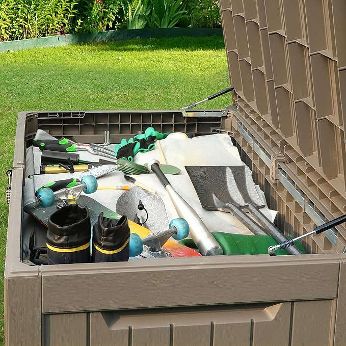 YITAHOME 230 Gallon Outdoor Storage Deck Box, Weather-Resistant Resin, Versatile - Image 2