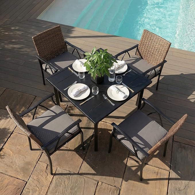 5-Piece Patio Dining Set for 4, Outdoor Dining Set - Image 8