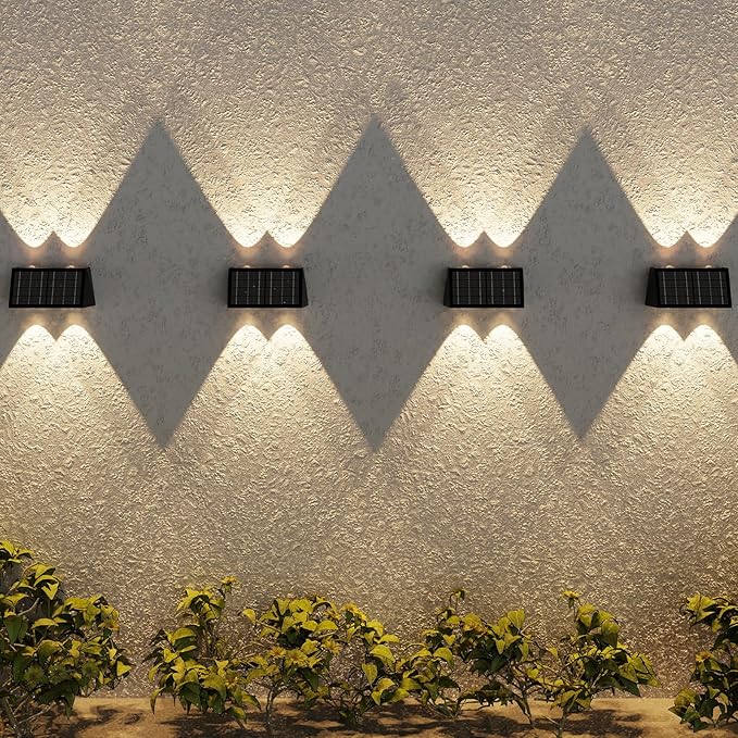 2-Pack Solar Fence Lights, Up & Down Lighting, 50LM/25LM Dual Brightness - Image 9