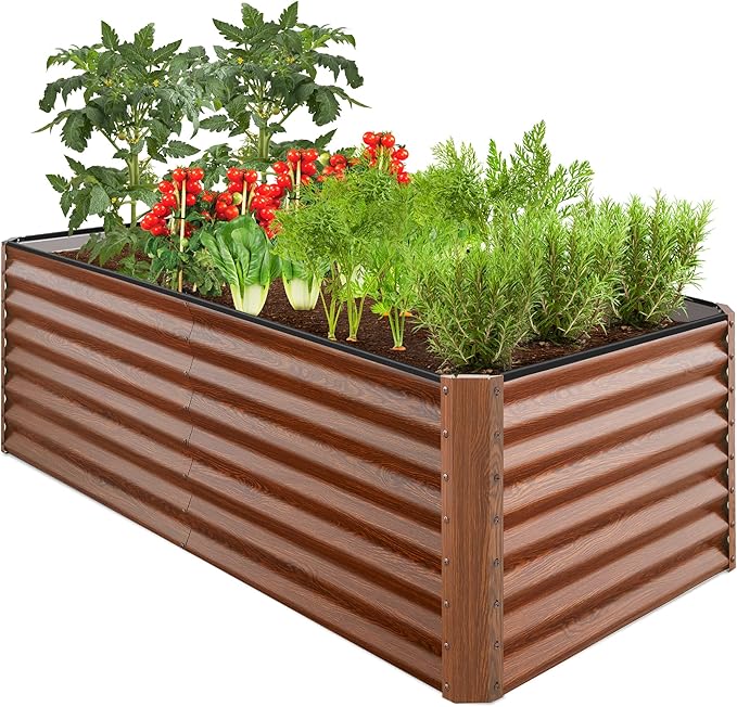 Best Choice Products 6x3x2ft Outdoor Metal Raised Garden Bed, Deep Root Box by BestChoiceProducts