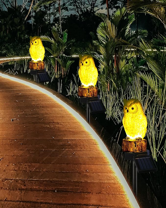 iStatue Owl Solar Decorative Garden Stake Lighting, Waterproof Cute Animal - Image 5