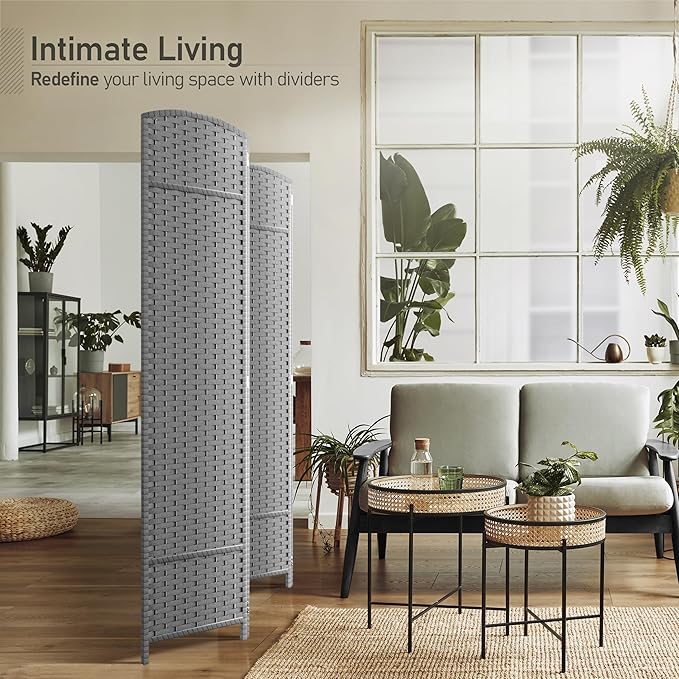Sorbus 4 Panel Room Divider 6 ft. Tall - Image 2