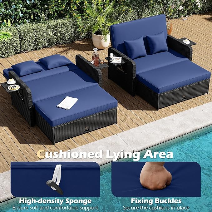 Tangkula Patio Rattan Daybed - Image 3