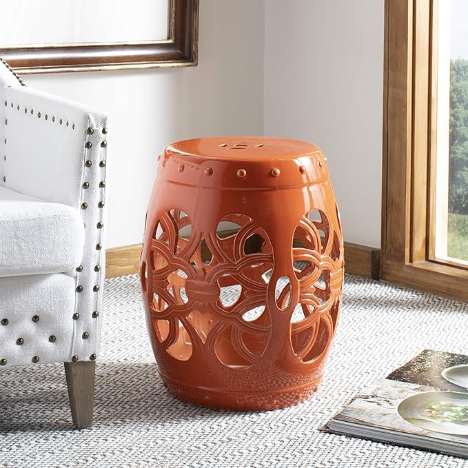 Safavieh Castle Gardens Collection Imperial Vine Antique White Glazed Ceramic - Image 2