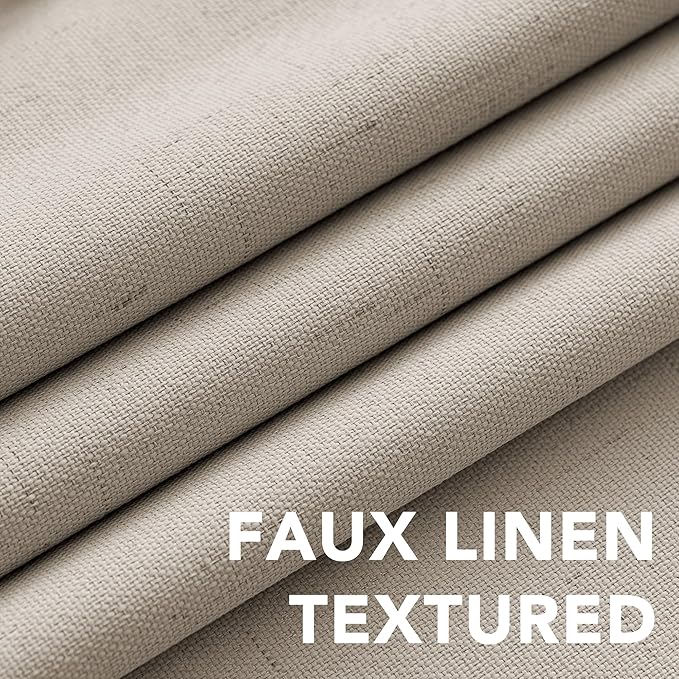 H.VERSAILTEX Blackout Curtains Durable Thick Textured Look 100% Blackout Patio - Image 4