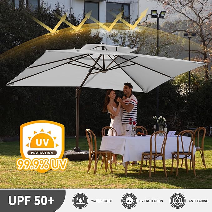 10 X 13 FT Cantilever Outdoor Patio Umbrella - Image 7