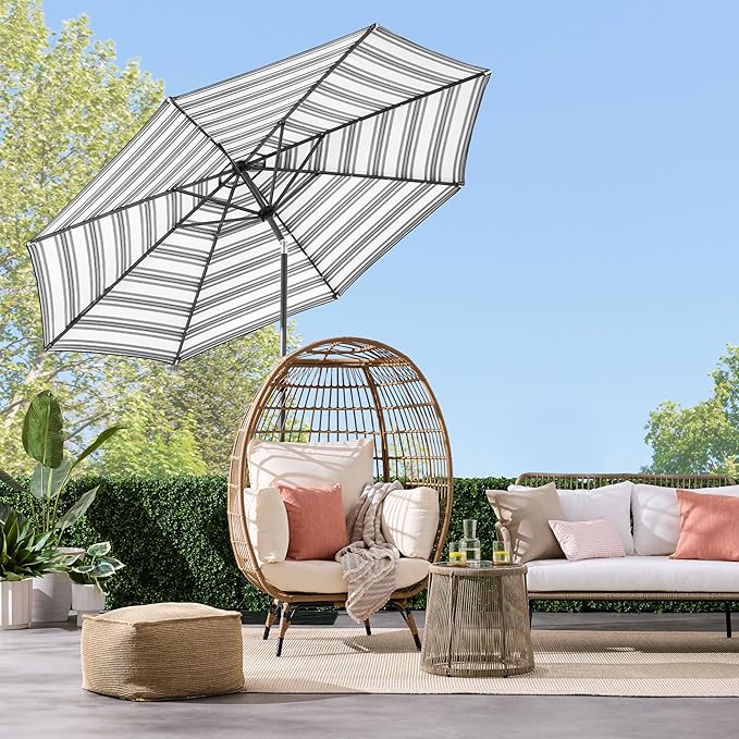 Best Choice Products 10ft Solar Polyester LED Lighted Patio Umbrella w/Tilt - Image 2