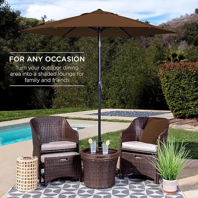 Best Choice Products 7.5ft Heavy-Duty Round Outdoor Market Table Patio Umbrella - Image 3