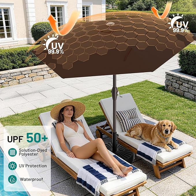 AreShark 7.5FT Patio Umbrella Table Market Umbrella - Image 5