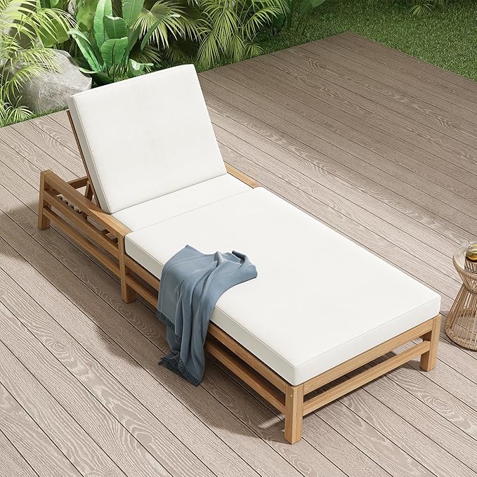 LUMISOL Patio Chaise Lounge Chair, 5-Position Adjustable Outdoor Chaise Lounge - Image 2