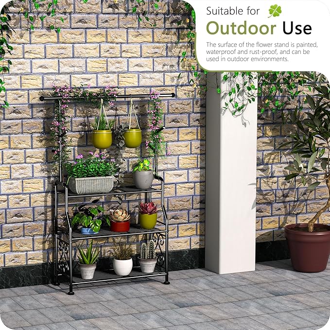 GIOTORENT Plant Stand Indoor, 3-Tier Heavy Duty Metal Shelf - Image 5
