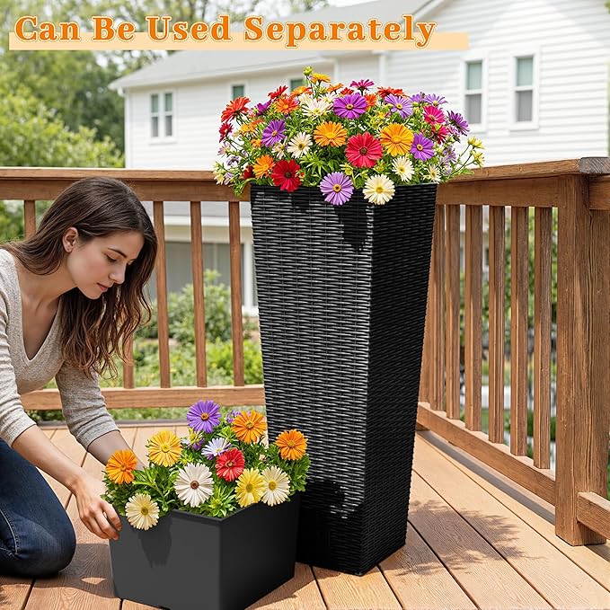 Greesum 32 Inch Tall Plastic Planters - Image 5