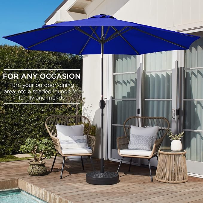 Best Choice Products 10ft Outdoor Table Compatible Steel Polyester Market Patio - Image 3