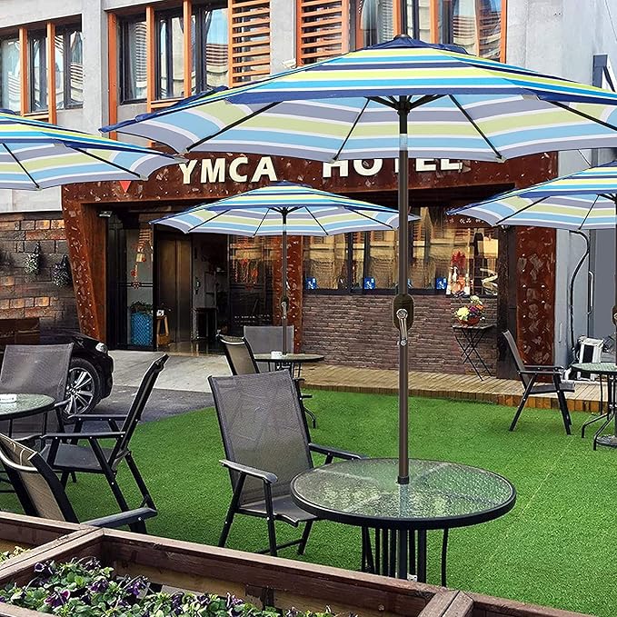 Blissun 9' Outdoor Patio Umbrella, Outdoor Table Umbrella, Yard Umbrella - Image 6