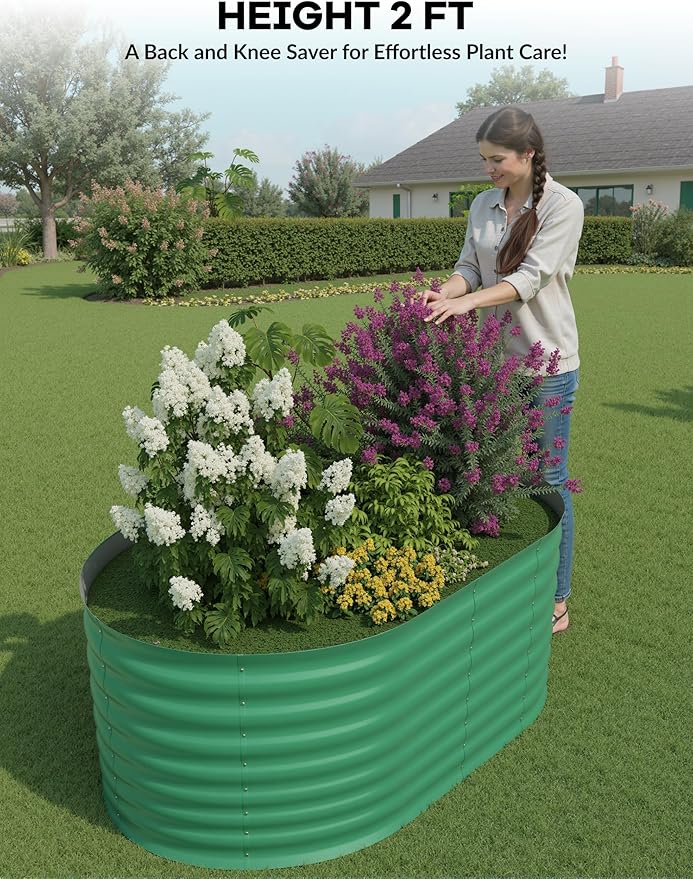 2 Pcs Raised Garden Beds Outdoor 4x2x2 ft - Image 2