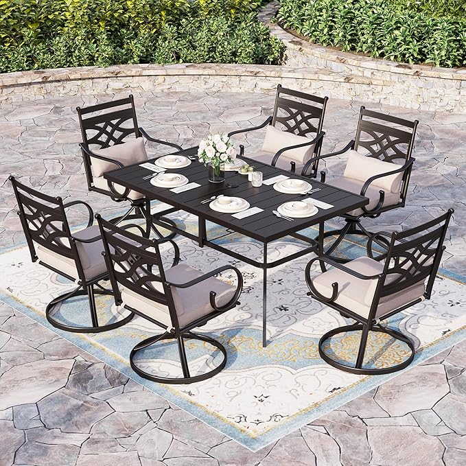 Sophia and William Swivel Patio Dining Set by SophiaWilliam
