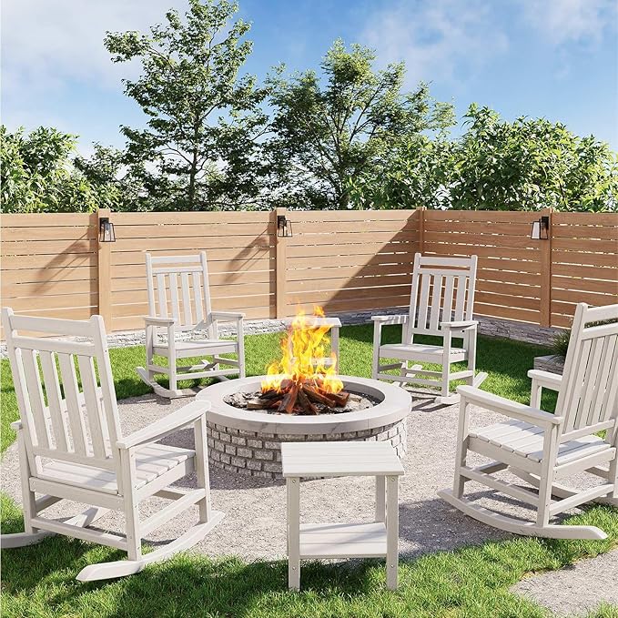 HDPE Rocking Chair Outdoor Set of 2 - Image 9