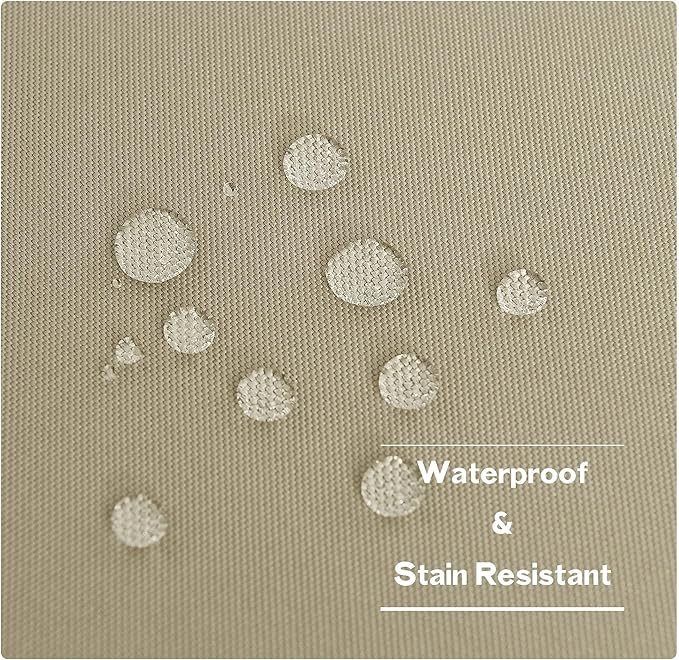 NICETOWN Canvas Patio Curtains for Outdoor Waterproof 2 Panels, Home Fashion - Image 3