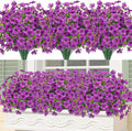 Bassion Artificial Flowers for Outdoors, 24 Bundles UV Resistant Fake Flowers by Bassion