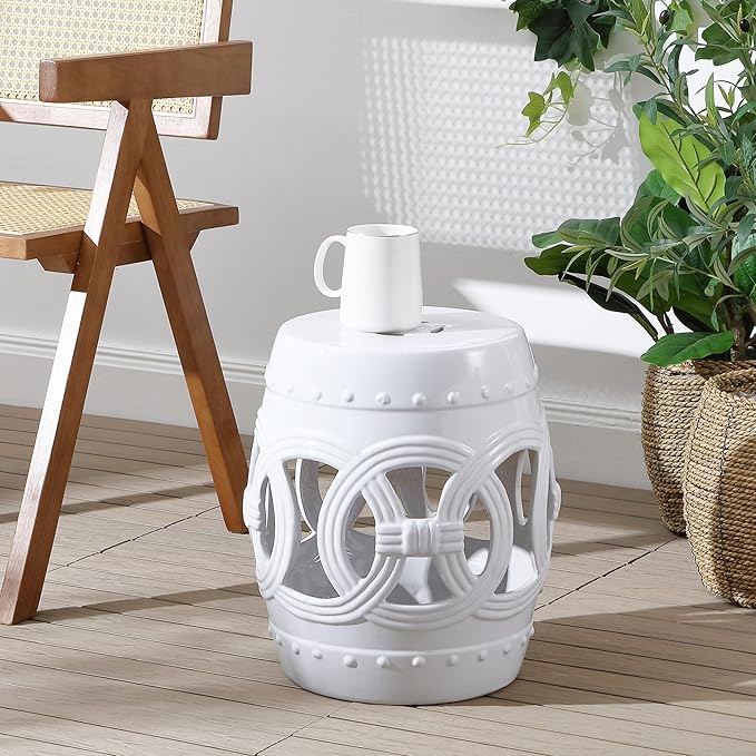 JONATHAN Y TBL1022A Lucky Coins 16" Chinese Ceramic Drum Indoor/Outdoor Garden - Image 7