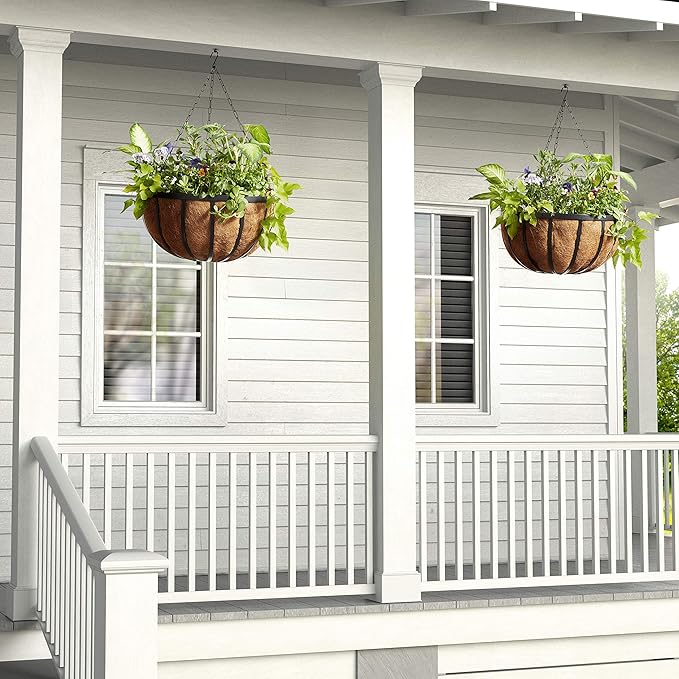 Arcadia Garden Products Coconut 1593 Solstice Round Hanging Basket Planter - Image 6