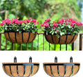 LaLaGreen Deck Railing Planter Boxes Black Metal Rectangular Hanging Planters by L%C3%A1L%C3%A1Green