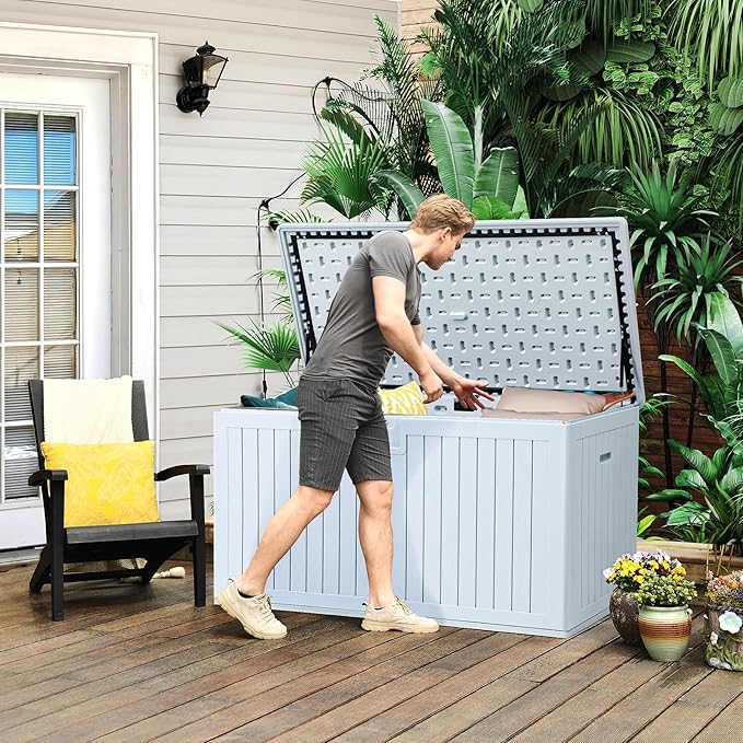 YITAHOME XXL 230 Gallon Large Deck Box, Outdoor Storage - Image 4