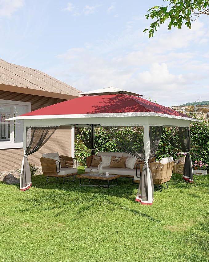 Canopy Tent 12x12 ft, Pop Up Gazebo One-Push Setup - Image 9