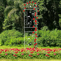 Metal Garden Trellis for Climbing Plants, 86.5" x 19.7" Metal Plant Trellis by FHWTY