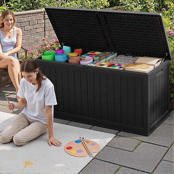 JUMMICO 270 Gallon Outdoor Storage Deck Box - Image 6