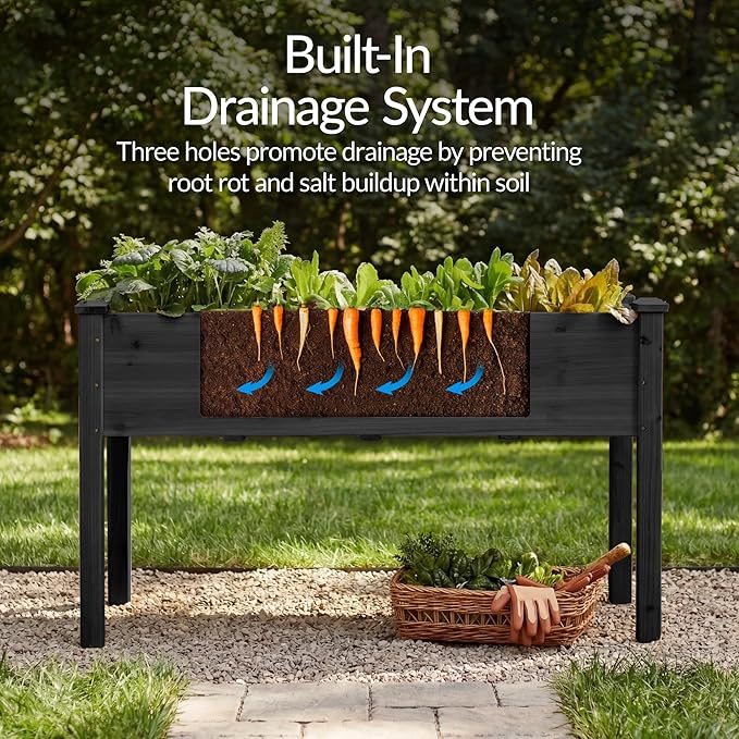 Best Choice Products 48x24x30in Raised Garden Bed, Elevated Wood Planter Box - Image 4