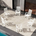 SERWALL Outdoor Rocking Chair Set of 6, Patio Rocking Chair Sets, HDPE Rocking by SERWALL