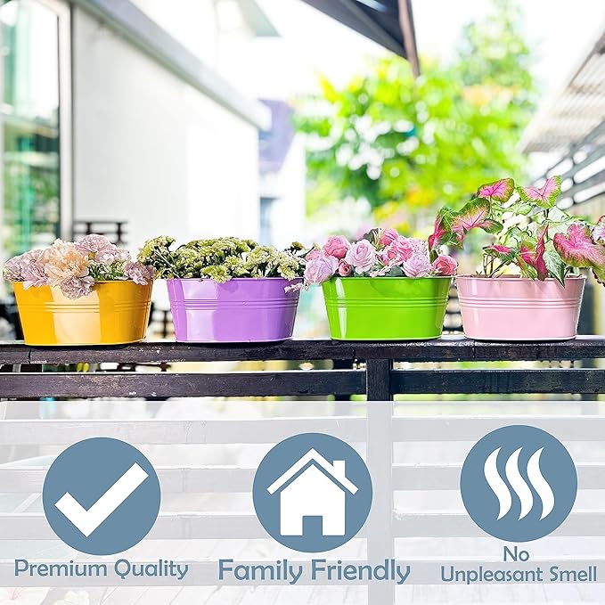 LaLaGreen Rail Planter Outdoor Plants Small and Cute Metal Iron Strawberry - Image 8